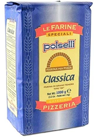 POLSELLI Classica, Type 00 Double Zero Flour, All Natural for Pizza, Bread, Pasta, and Baking, 1 kg (2.2 lbs)
