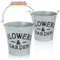 com-four® 2X Blumentopf aus Metall - Pflanzentopf - Mini Metalleimer - Vintage Blumenkübel - Kräutertopf zum Hinstellen und Aufhängen - Deko-Eimer im Landhausstil (Metalleimer - 2 Stück)