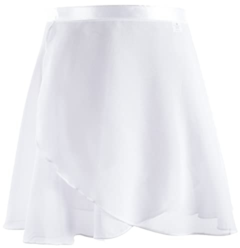 PLIKSUVER Jupe de Ballet Danse Portefeuille en Mousseline avec Ceinture Cravate pour Filles Femme