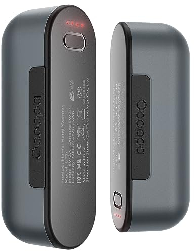 OCOOPA UT2S Magnetische Handwärmer, wiederaufladbar, 2 Stück, 5000 mAh × 2 elektrischer Handwärmer, 4 Heizstufen (37.8-58.3 °C), 2s schnelle Heizung, USB-C-Powerbank, Geschenke für Gaming & Outdoor