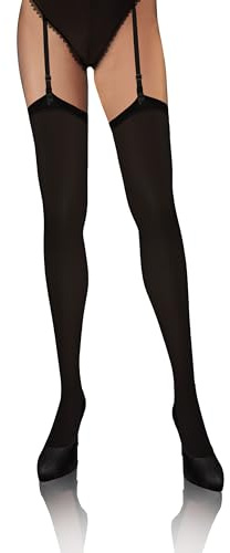 sesto senso Opaque Bas Pour Porte-Jarretelles Femmes 40 Den XL/XXL Noir Black