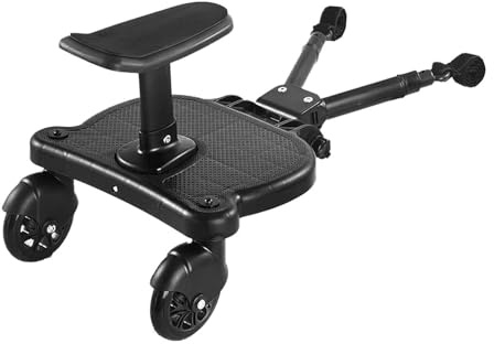 Tavola, Passeggino Ride- Board, Bambino Passeggino Tavola, Tavola con sedile, Tavola per passeggino Stabile Design a due ruote con sedile, Stand Board Adatto