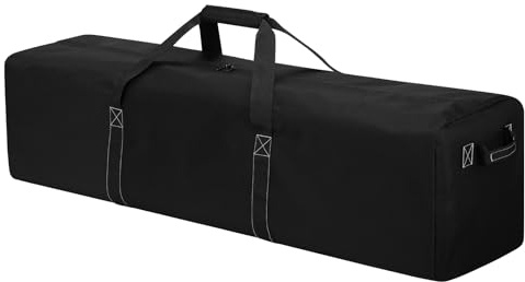 180L Large Duffle Bag for Travel Camping - 52 Inch Large Holdall Duffel Bag, Sport Equipment Storage Bag with 2 Sides Handles 132x36x36cm-Black