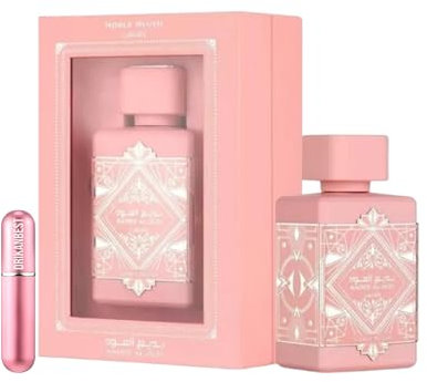 Perfume Noble Blush Eau de Parfum 100ml, Fragancia Femenina Floral y Dulce de Larga Duración + REGALO Atomizador Recargable 5ml Drikanbest