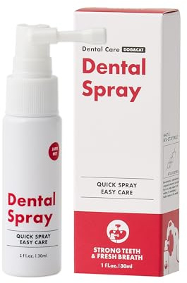 JAYU PET Dental Spray for Dogs & Cats, Dog Breath Freshener & Tartar Control, No Brushing Needed, Protects Teeth & Gums, Easy Daily Oral Care, 1 fl oz