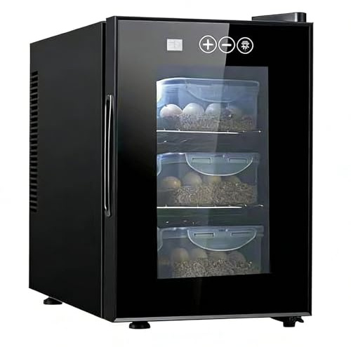 Reptilägginkubator for kläckningsägg, Reptil Scientific Lab Inkubator med LED-skärm, Reptilinkubator kylning och uppvärmning 10-40°C Temperaturkontroll for Turtle Lizard Snake(16L)