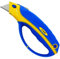 S&R Schnellwechsel Profi Teppichmesser/Cuttermesser 170mm, gummierter Ergo-Griff mit Handschutz, SK5 Klinge 3-stufig, Wechsel per Knopfdruck, mit 2 Ersatz Klingen