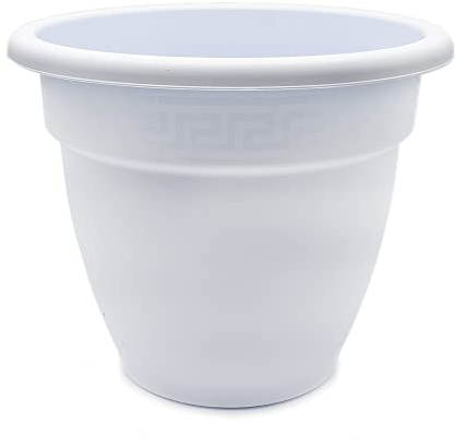 CABLEPELADO - Maceta 60cm - macetero - Tiesto - florero - pote - Fabricado en PP5 Apto balcón, jardín, Patio, Interior - Color Blanco