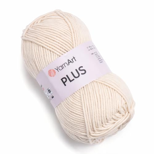 Yarn Art Jeans Plus Yarn, 55% Cotton 45% Polyacrylic, 100 g (3.5 oz), 160 m (174 yds), Yarn Weight: 4 : Worsted-Aran (5)