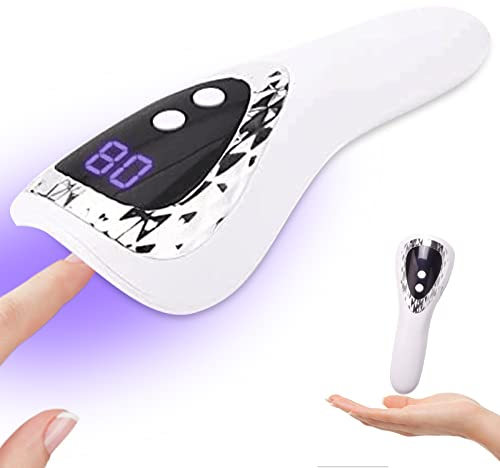 UV Lampe für Gelnägel, 2 in 1 Handgehaltene und freistehende Led Lampe Nägel, Mini Tragbare Nagellampe mit LCD Display&wiederaufladbarer, schnell trocknender Nagellacktrockner