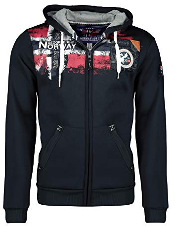 Geographical Norway Fespote Men - Sweat Homme Capuche Poche Kangourou - Vêtement Sweatshirt Hoody Chaud Manches Longues - Pull Hommes Printemps Ete Automne Hiver