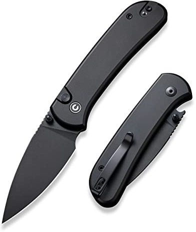 CIVIVI Pocket Folding Knife- Button Lock Knife with Thumb Stud Opener for EDC, 2.98 14C28N Blade Aluminum Handle, Qubit Utility Knife for Men Women Gift C22030E-1