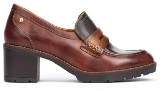 Pikolinos Zapatos tacón en Cuero LLANES para Mujer Color Cognac