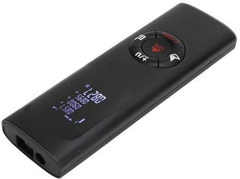 Righello Elettronico per la Distanza, Strumento di Misurazione con Maniglia Portatile Nera Ad Alta Precisione per Magazzini di Edilizia Domestica