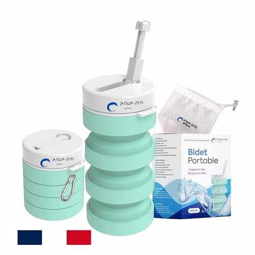 Bidet Portable Istinja compact, Hygiène toilette Intime, Pratique Post Accouchement Maternité Bébé, Lavage Périnée fesses, Portatif Sac à Main dos, Voyage Camping Randonné Bivouac, Hémorroïde Ablution