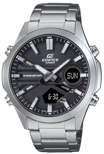 Casio Men Analogue-Digital Quartz Watch with Stainless Steel Strap EFV-C120D-1AEF
