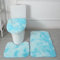 Generisch Badteppich Set 3 Teiliges, Flauschig Contour Badteppich, rutschfeste Shaggy Badematte, Weiche Hochflor Badematte rutschfest, Langflor Toilettensitzbezug Tie Dye (J)
