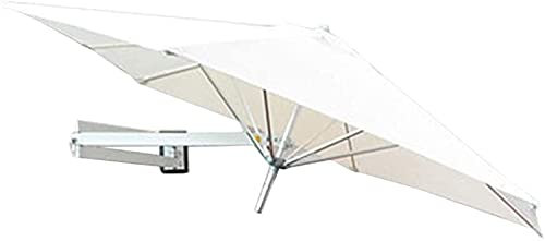 Sun Parasol Parasols Wall-Mounted Aluminium Patio Outdoor Garden Balcony Tilting Sunshade Umbrella, 7ft / 220cm