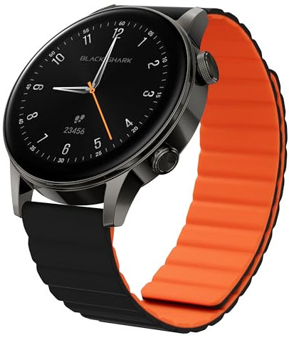 Black Shark S3 Smartwatch con Cinturino Magnetico, Chiamate Bluetooth ENC Watches, AMOLED 1,43, 150+ Modalità Sportive, GPS, 15 Giorni Batteria, Fitness Tracker con Monitoraggio Salute, Nero