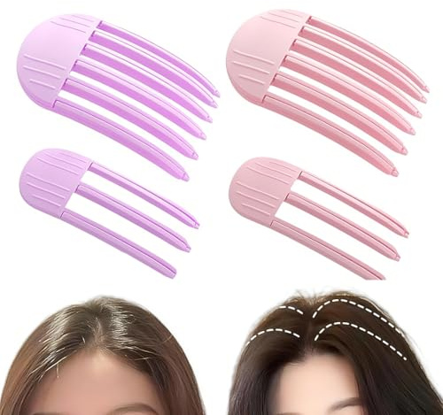 Lot De 4 Peignes À Cheveux Bouclés Retouche Racines Cheveux Pince À Cheveux Naturelles Sans Couture Pour Le Coiffage Pince À Racines De Cheveux Pour Des Pince À Cheveux Volumineuses Et Moelleuses