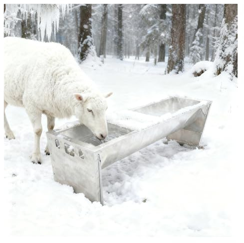 XILYZMO Cabra Alimentador Comedero, Granja Cobertizos Alimentador De Agua, con Autocompletar Válvula De Flotador Ganadería Alimentador Abrevadero para Cabra Caballo Ganado(32x150cm)