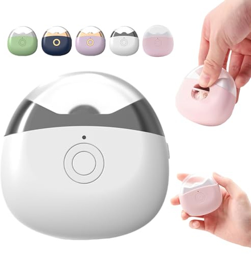 Electric Nail Clippers, Electric Nail Trimmer for Children, Adults, and Elderly, Electric Nail File with 2 Speeds, Nail Cutter with Led Light, for Toenail Home Office Salon (White)