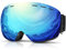 Skibrille Herren Damen, Ski Brille 100% UV-Schutz Anti-Fog Helmkompatibel Rahmenlose Skibrille Für Brillenträger OTG Ski Goggles Snowboard Brille (Blau)