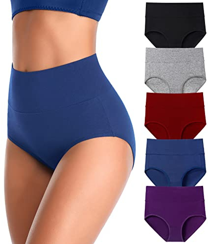 K-CHEONY Tummy Control Underwear for Women High Waisted Cotton Postpartum Panties Breathable No Muffin Top Plus Size Briefs for Ladies