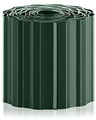 com-four® Bordi per prati in plastica - bordi per aiuole per prati, aiuole o come bordo falciante - lunghezza regolabile individualmente - 15 x 900 cm