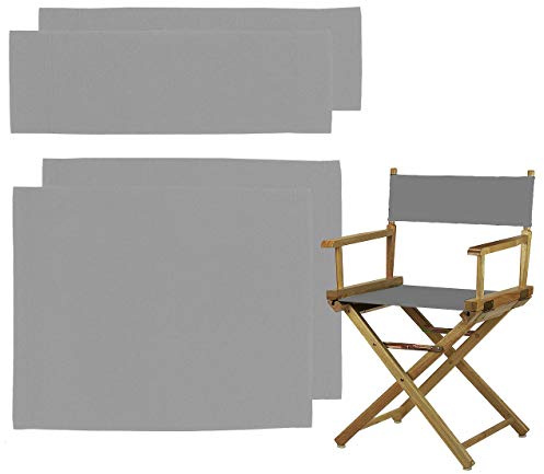 STAY GENT 2 Set Durable Replacement Seat Cover for Directors Chair Grey