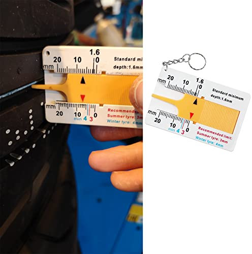 Misuratore di profondità del battistrada per pneumatici, portatile, 0-20 mm, portatile, per auto, camion, moto, gamma pneumatici