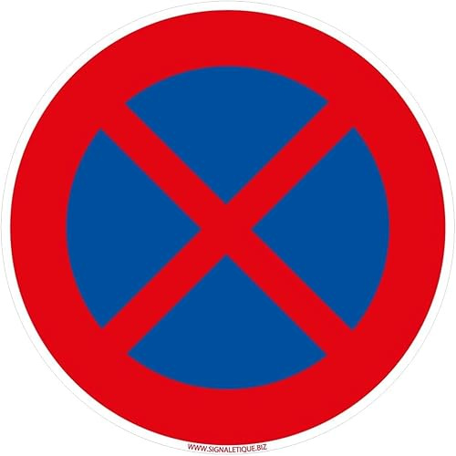 Signalétique.biz France – Panneau temporaire réfléchissant en plastique COMACEL 650 mm – Interdiction de stationner – Défense absolue