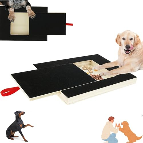 VessEn Planche À Gratter pour Chien, Tapis Griffoir À Ongles pour Chien,Noir Planche À Gratter Ongles,griffoir pour Chien avec Boîte À Friandises,Papier Abrasif Griffes Et Ponceuses pour Chiens
