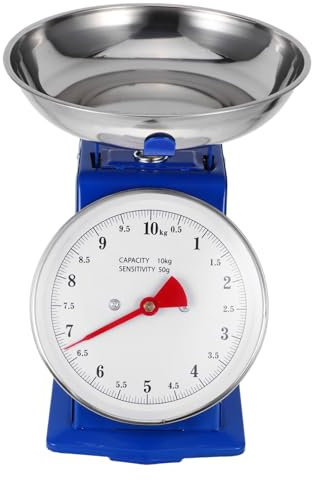 Healifty Balance de Cuisine Mécanique Rétro Acier Inoxydable Bol Amovible Échelle de Poids pour Cuisson Préparation de Repas Affichage Métrique