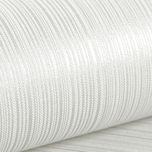 Plain Neutral Modern Thick Textured Designer Quality Wallpaper for Adults Kids Bedroom Living Room Lounge TV Backdrop Hallway and Stairs Beige White