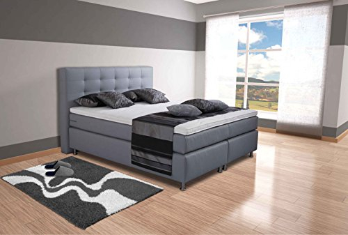 AUKONA Boxspringbett Phönix 120x200, Farbe wählen und ändern, 7 Zonen Taschenfederkern-Matratze, H2 H3 H4, Komfortschaum-Topper, Lieferung und Aufbau kostenlos