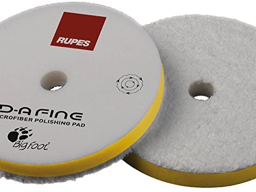 Rupes D-A COARSE Mikrofaser-Pad, fein, ultrafein, verschiedene Größen, zum Polieren Ihres Autos (130 mm, feines Gelb)