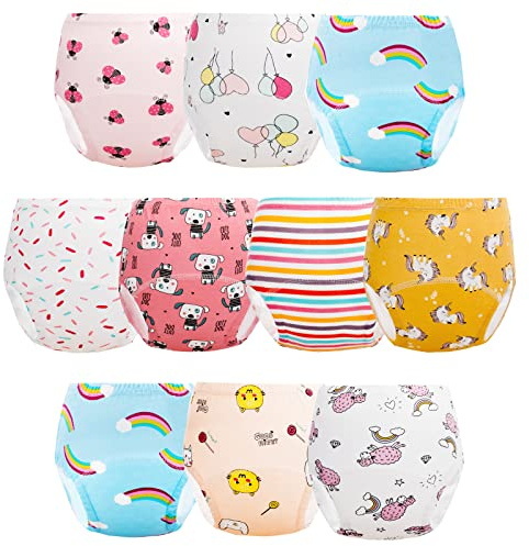 JackLoveBriefs Töpfchen Trainingshose Baby Trainingshosen Töpfchen Unterwäsche Kleinkinder 2-3 Jahre (10 Stück,Farbe: Mehrfarbig, Gr.S)
