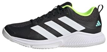 adidas Court Team Bounce 2.0 Shoes, Zapatos Mujer, Core Black/Cloud White/Flash Aqua, 40 EU