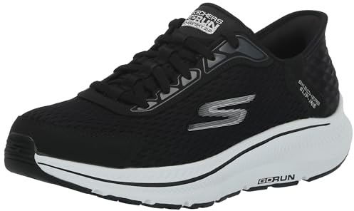 Skechers Skechers - Tenis para Mujer, Manos Libres, sin Cordones, para Correr Consistent 2.0 Endure, Negro/Plata, 38.5 EU