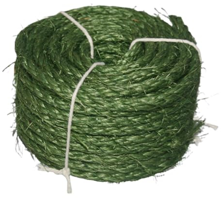 Porceosy Sisal Rope for Cat Scratching Post Natural Heavy Duty Scratcher Replacement Twine Diy Crafts Gardening Green S