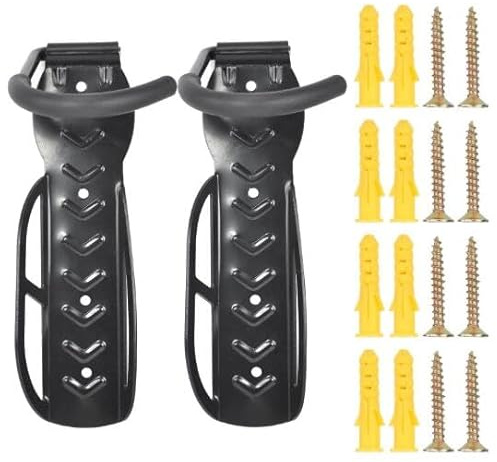 Bike Wall Mount, Pack of 2 Bike Wall Rack, Bicycle Hanger, Wall Mount Bicycle Hanger - Black