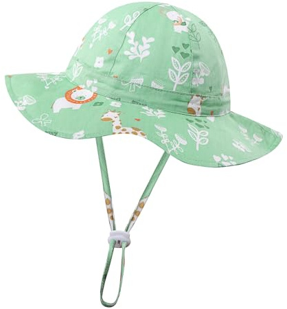 KAKU NANU Cappello Visiera Bambino Cotone Cappellino Bimba Neonato Estivo Anti UV Verde 6 6-9 9-12 18 Mesi 1 Anno