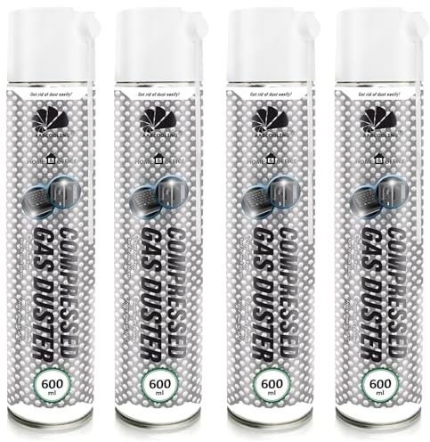 AABCOOLING Home&Office 4x600ml Aire Comprimido, Spray Aerosol, Equipos de Oficina, Portátil, Teclado, Dispositivos Informáticos, Limpiador de PC, Eliminador de Polvo