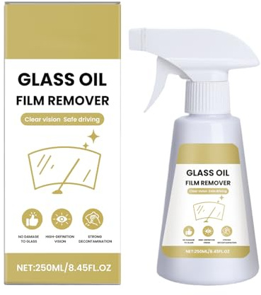 Windshield Oil Film Remover - Eliminador de película de grasa para vehículos de motor, 250 ml, solución repelente a la lluvia para coche, moto, barco, visera para uso exterior