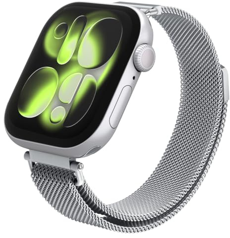 Spigen Enkelt Metallarmband Designad för Apple Watch Series 11/10 42mm, 9/8/7 41mm, SE2/SE/6/5/4 40mm, 3/2/1 38mm - Silver