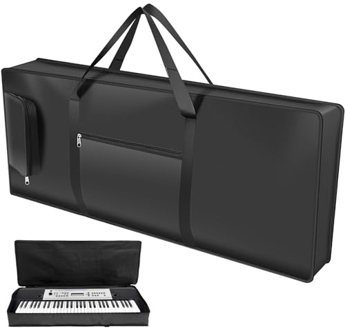 61 Key Keyboard Bag - Funda portátil para piano (100 x 40 x 15 cm, impermeable, tela Oxford 420D, con asas, bolsa de transporte a prueba de golpes)