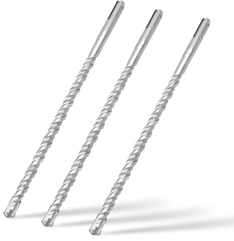 Set 3 Broca para hormigón SDS Plus 10x160mm,4 cortes de metal duro y doble hélice,para piedra natural,hormigón