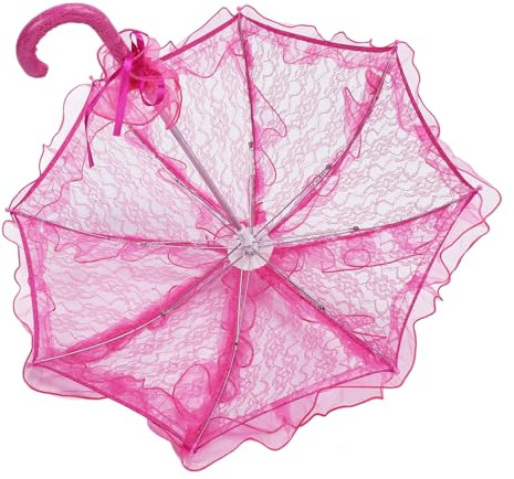 LUCKDANO Svart Spetsparaply Spetsparasollparasoll - Handgjorda Bröllopsparaply för Bröllopsspetsar för Elegant Fotografering - 60 X 56,5 Cm