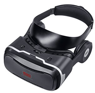 Mac Audio VR 1000 HP | Passive Virtual Reality Brille | Fixierung von 3,5 bis 5,5 Zoll | High-Dynamic-Kopfhörer | schwarz
